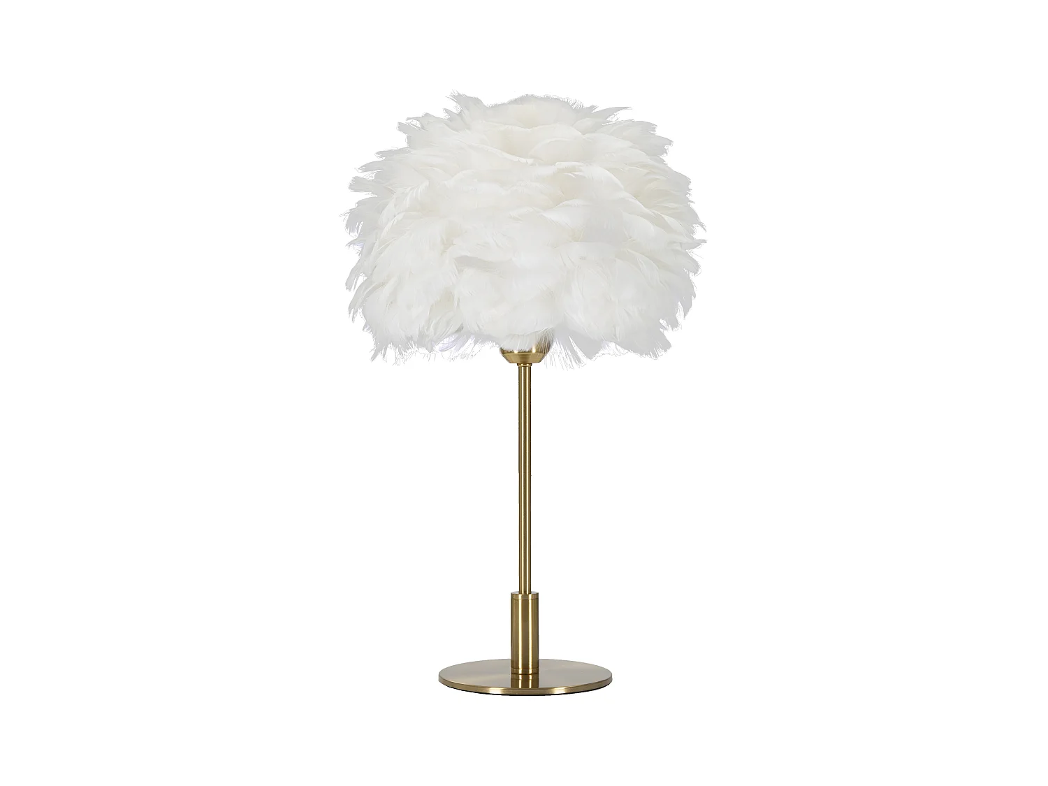 Lampe de table avec plumes blanches, Ø 30x50 cm