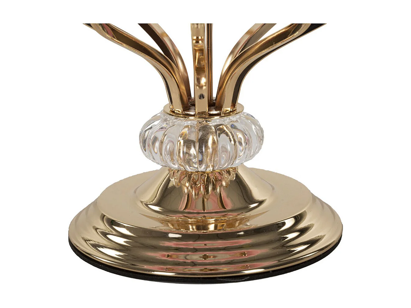 Lampe à Poser Imitation Plume "Tarty" 54cm Or & Rose