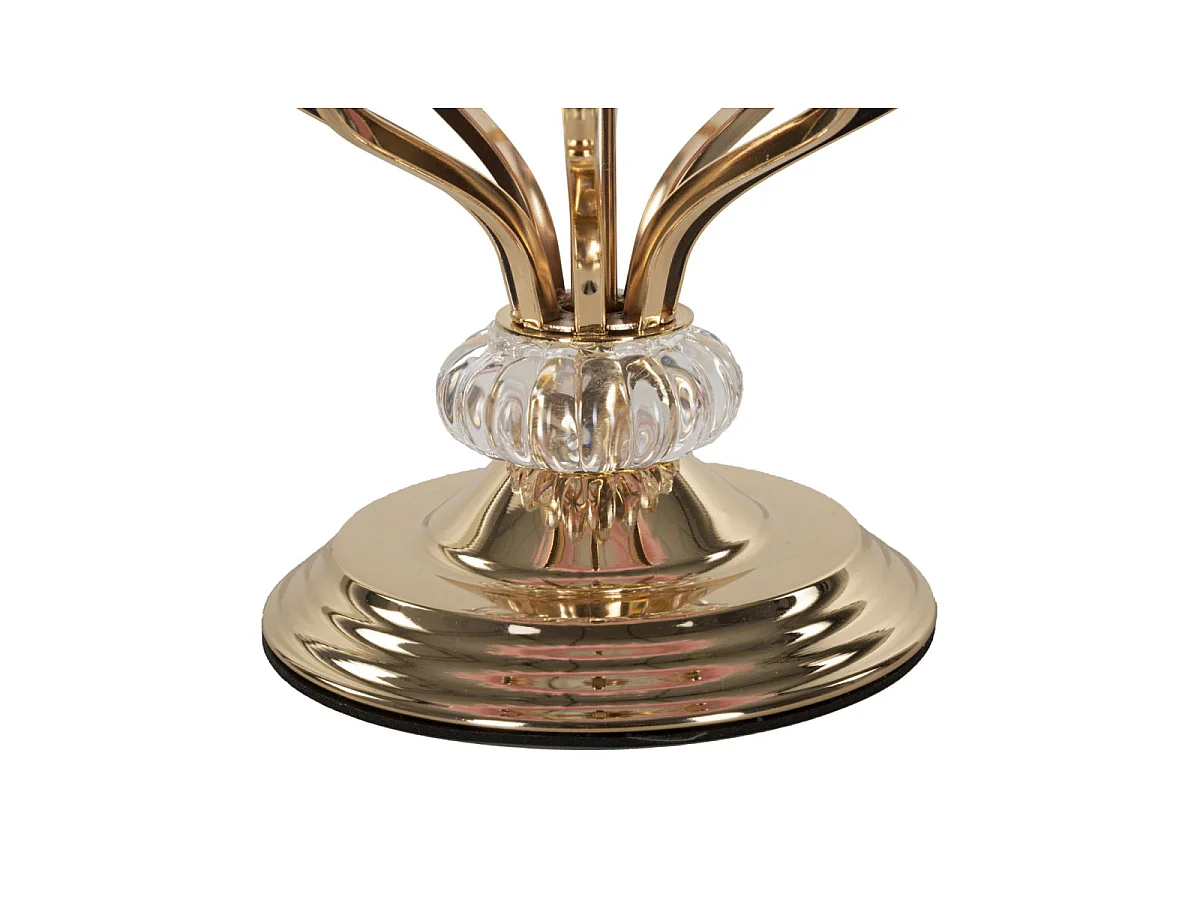Lampe à Poser Imitation Plume "Tarty" 54cm Or & Rose
