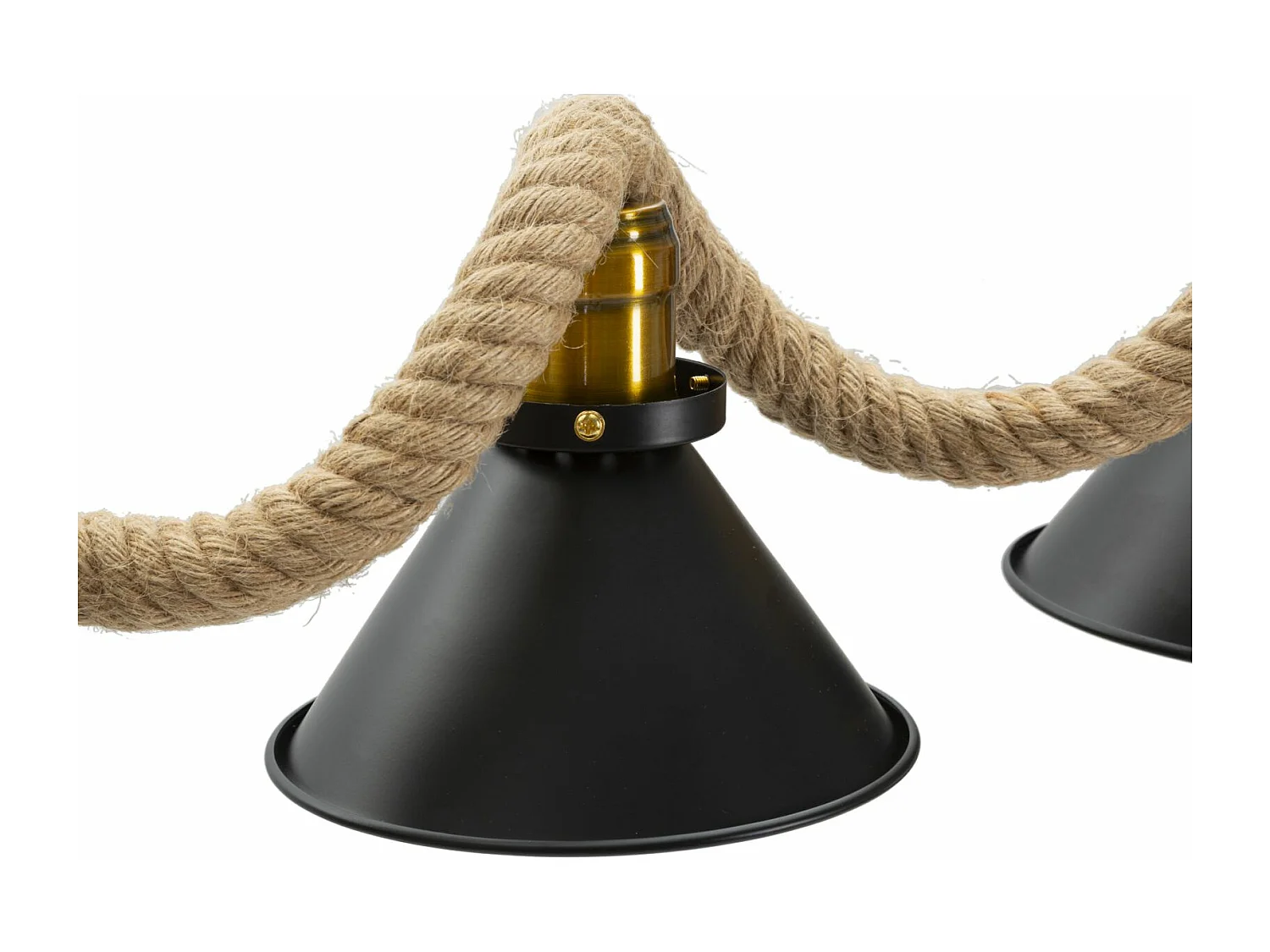 Lustre en métal et corde cm 130x20x80