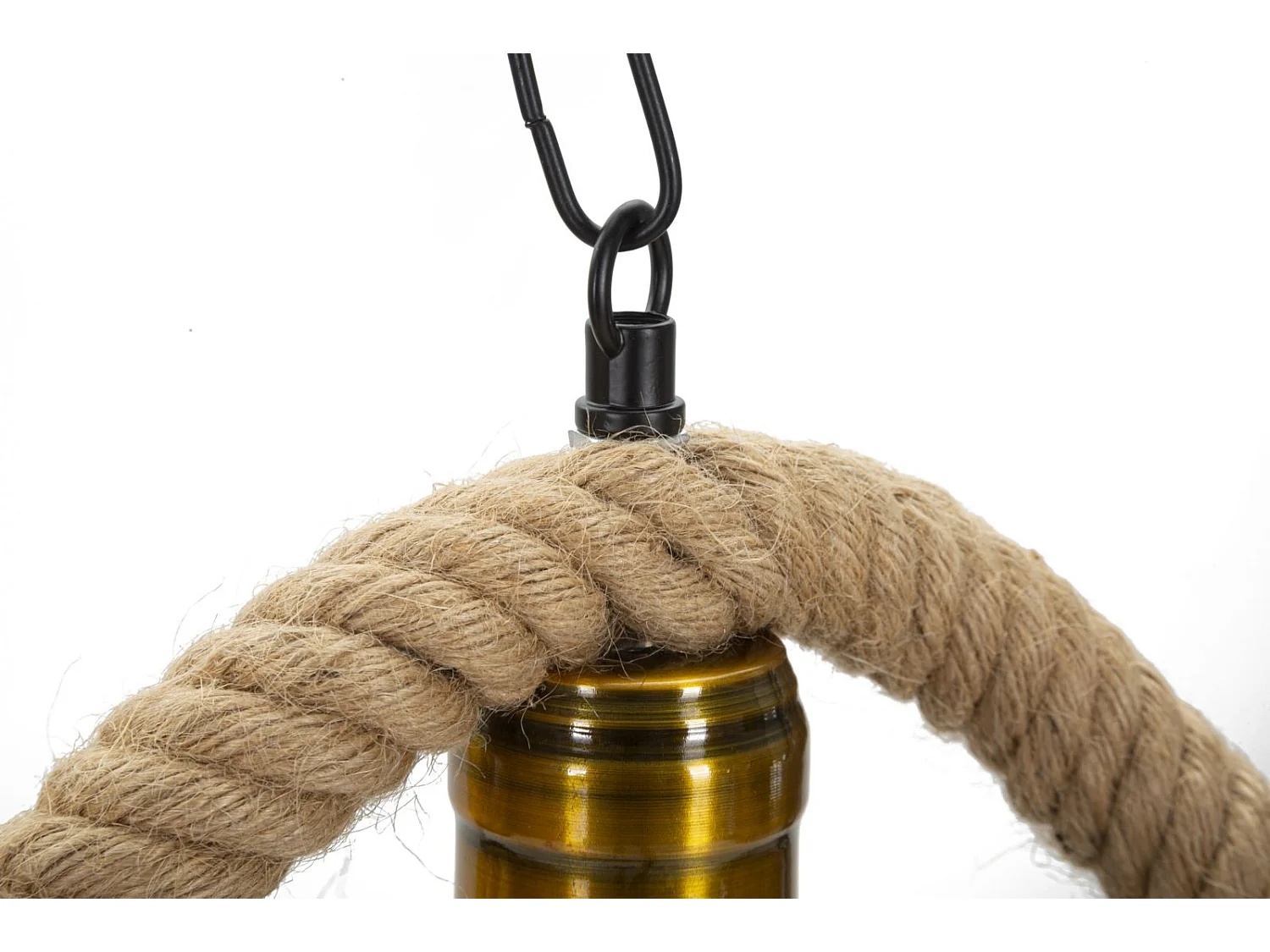 Lustre en métal et corde cm 130x20x80