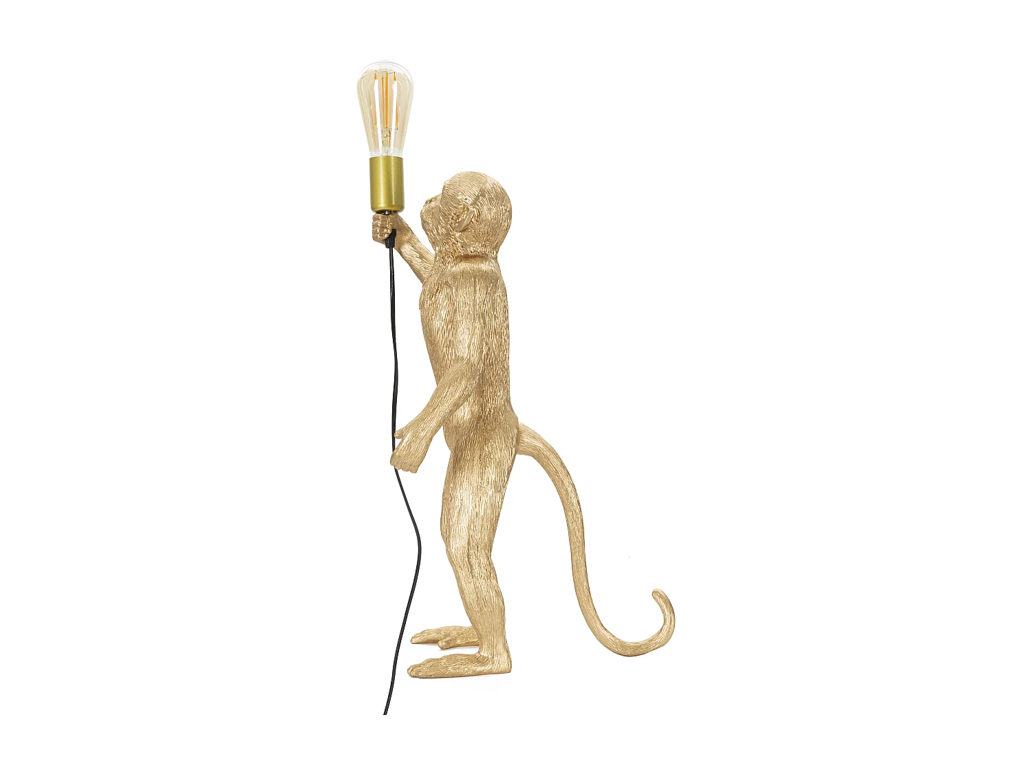 Lampe à Poser en Résine "Singe" 55cm Or