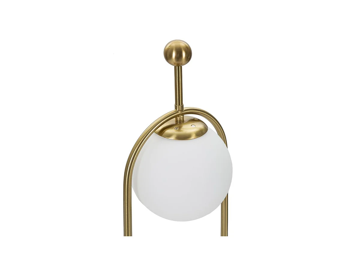 Lampe à Poser Arc "Luci" 50cm Blanc & Or