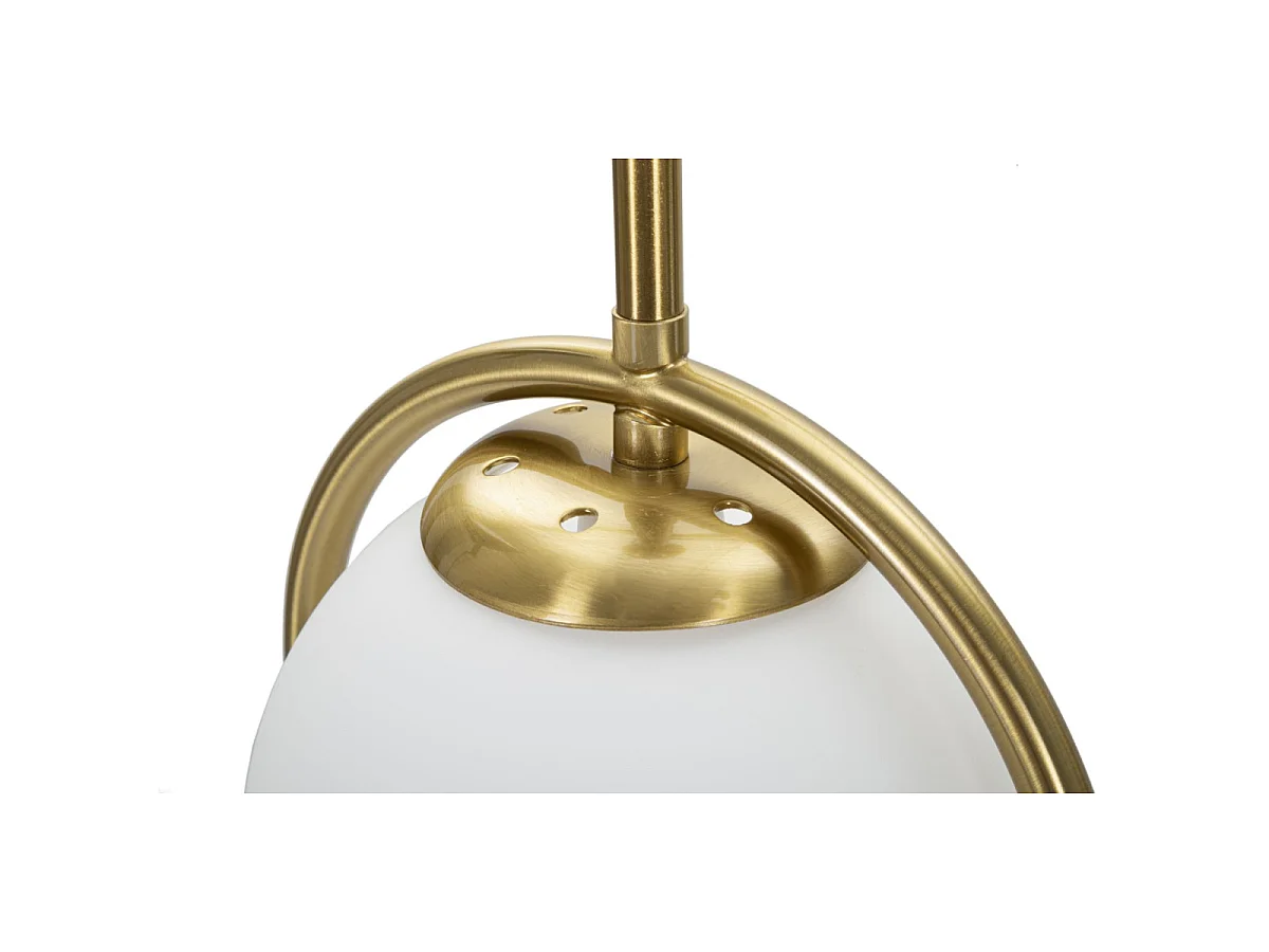 Lampe à Poser Arc "Luci" 50cm Blanc & Or