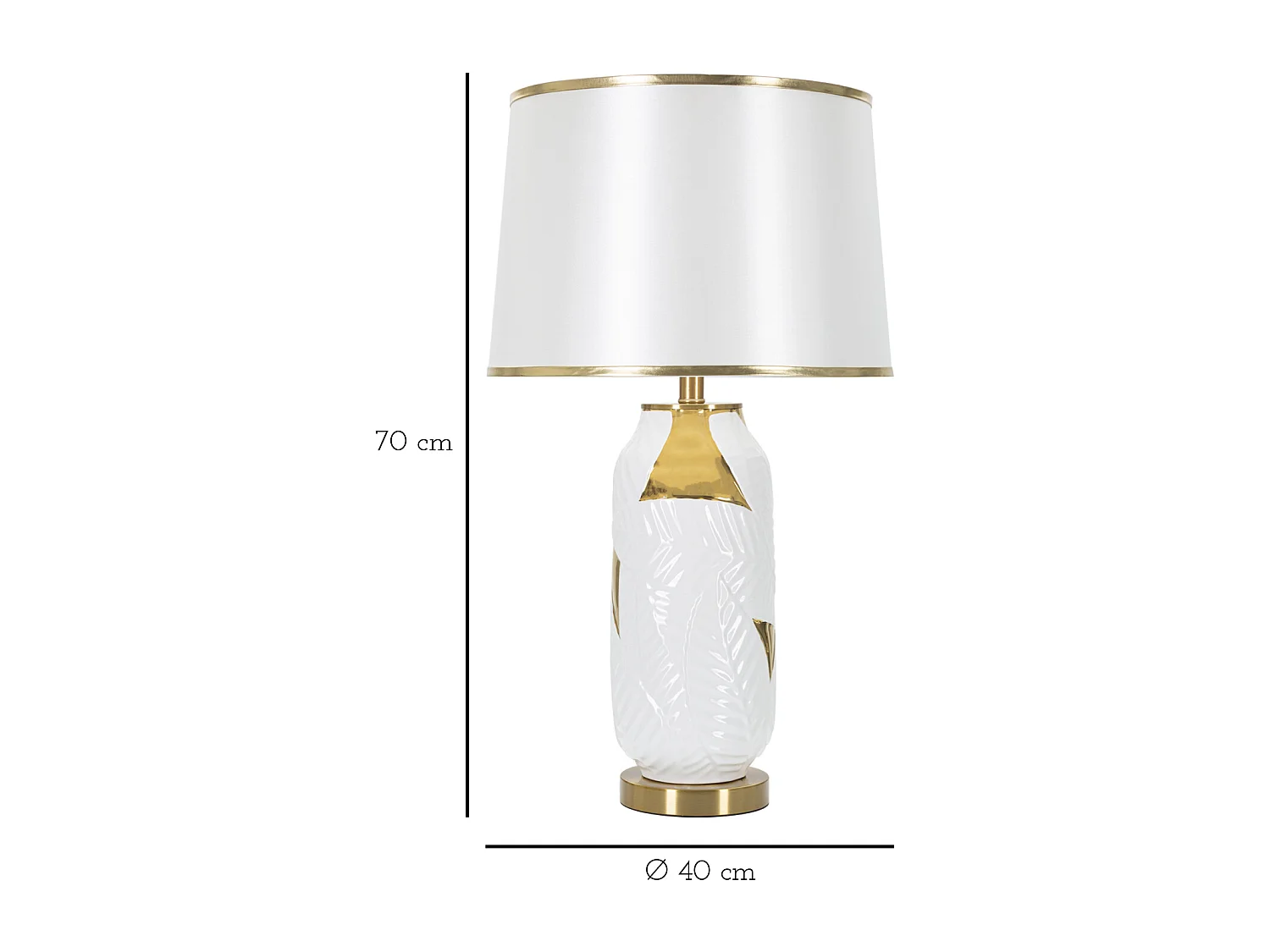 Lampada da tavolo in ceramica cm  Ø 40x70