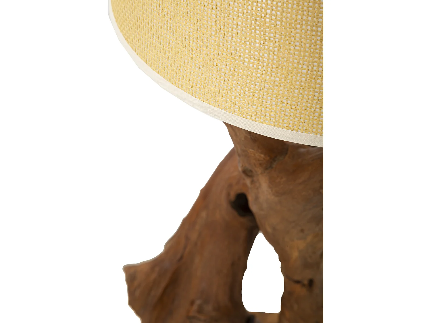 Lampada da tavolo in legno riciclato cm Ø 35x80