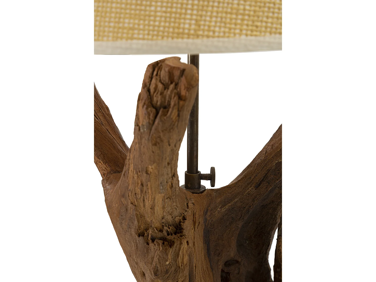 Lampada da tavolo in legno riciclato cm Ø 35x80