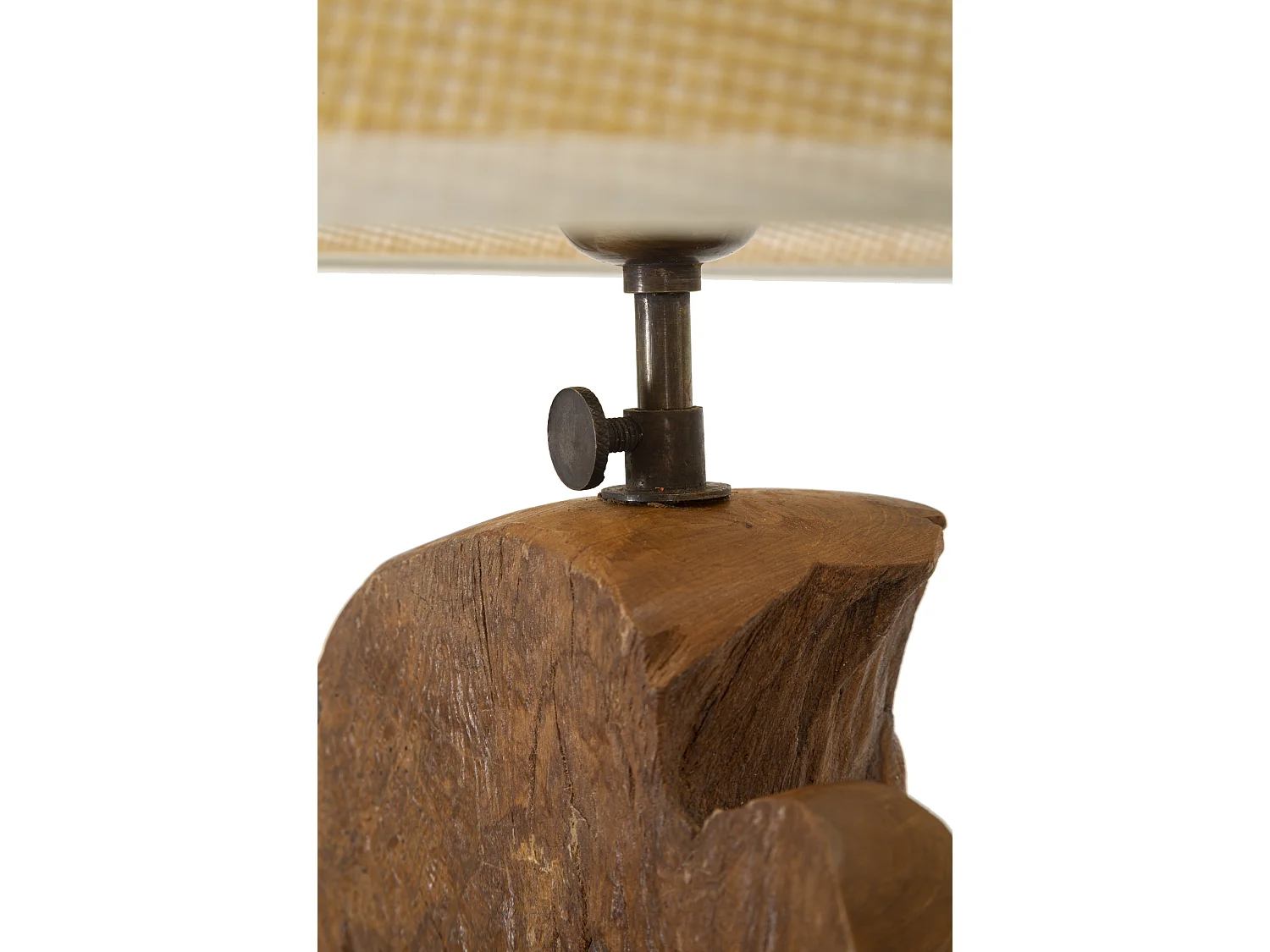 Lampada da tavolo in legno riciclato cm Ø 35x80