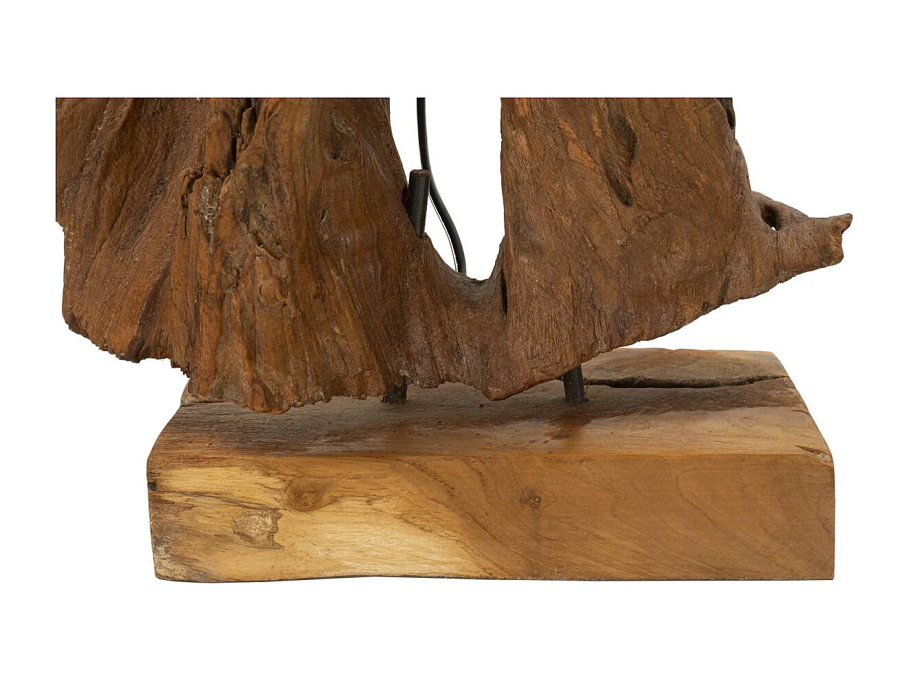 Lampe à Poser en Teck "Tavolo" 80cm Marron