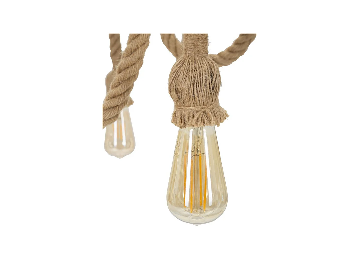 Pendelleuchte aus Metall und Seil Rope Circle