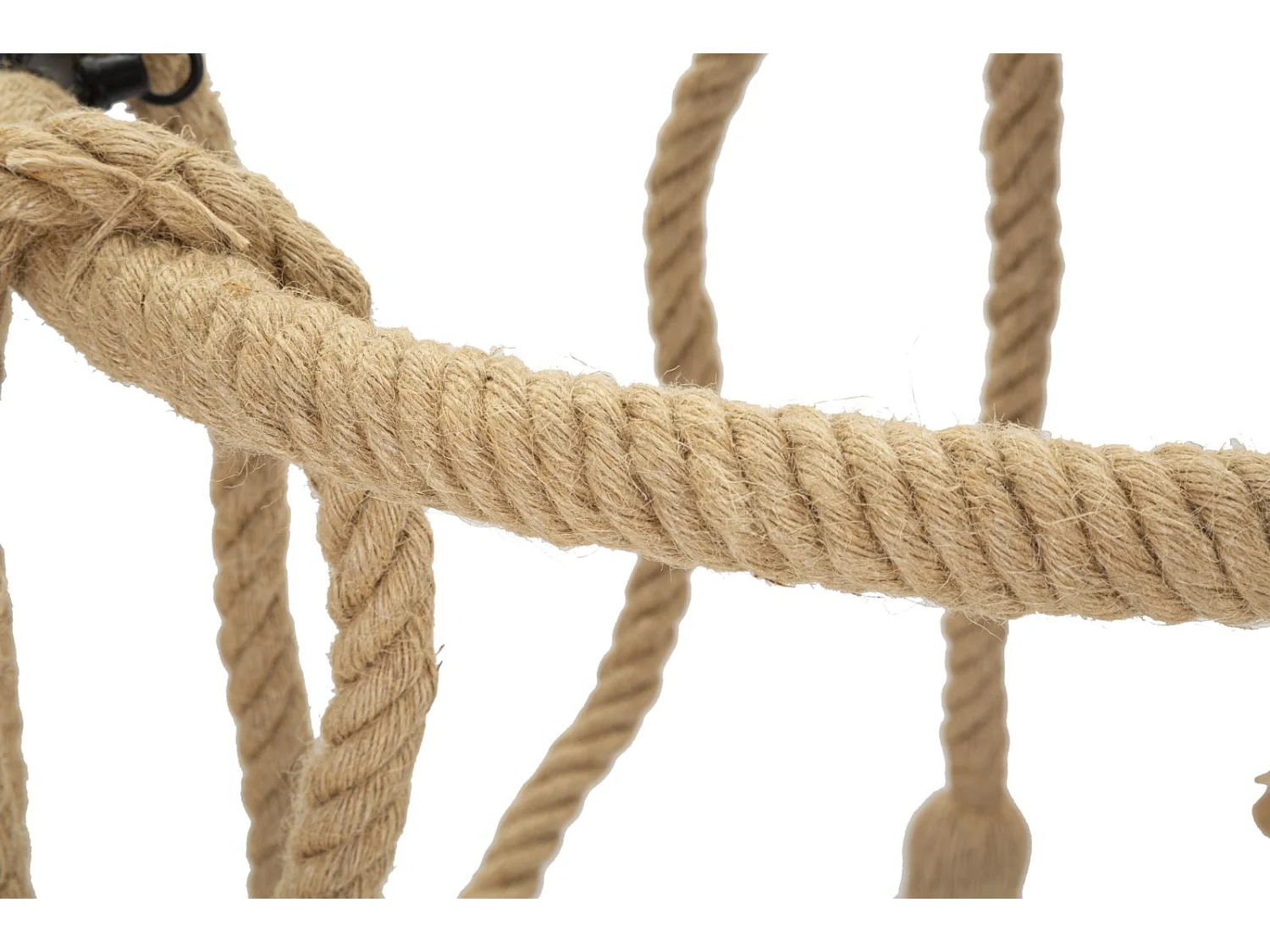 Pendelleuchte aus Metall und Seil Rope Circle