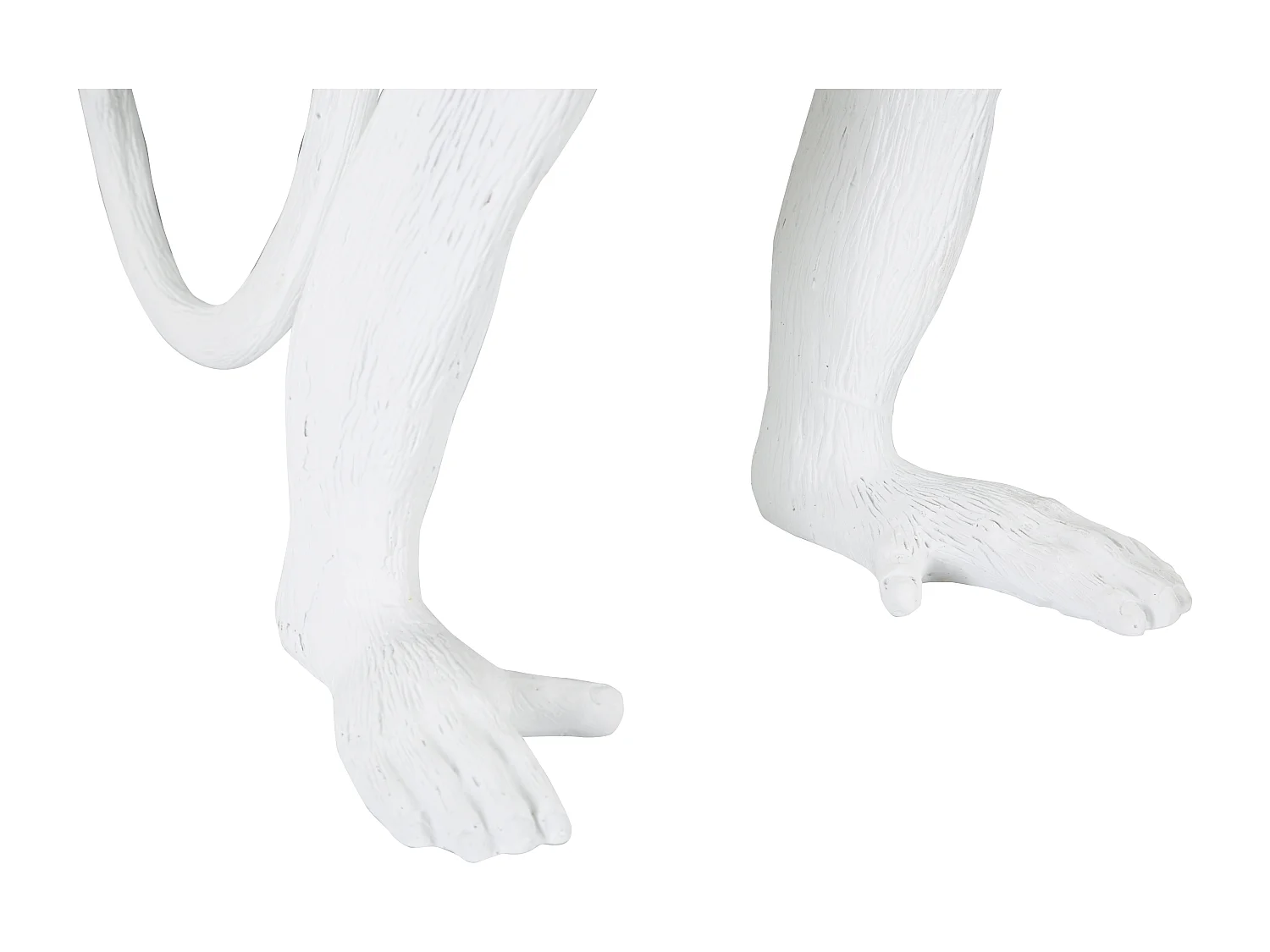 Lampe à Poser en Résine "Singe" 55cm Blanc