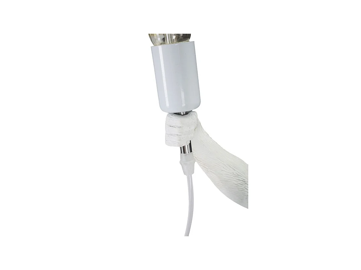 Lampe à Poser en Résine "Singe" 55cm Blanc