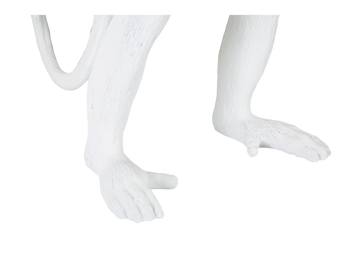 Lampe à Poser en Résine "Singe" 55cm Blanc