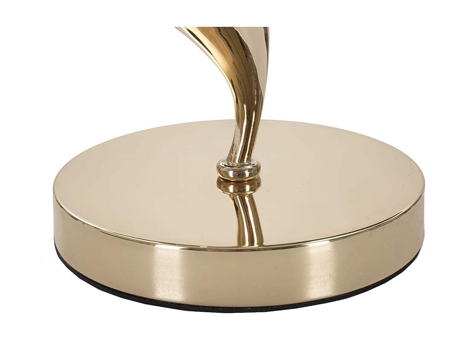 Lampe à Poser Imitation Plume "Slim" 63cm Or & Rose