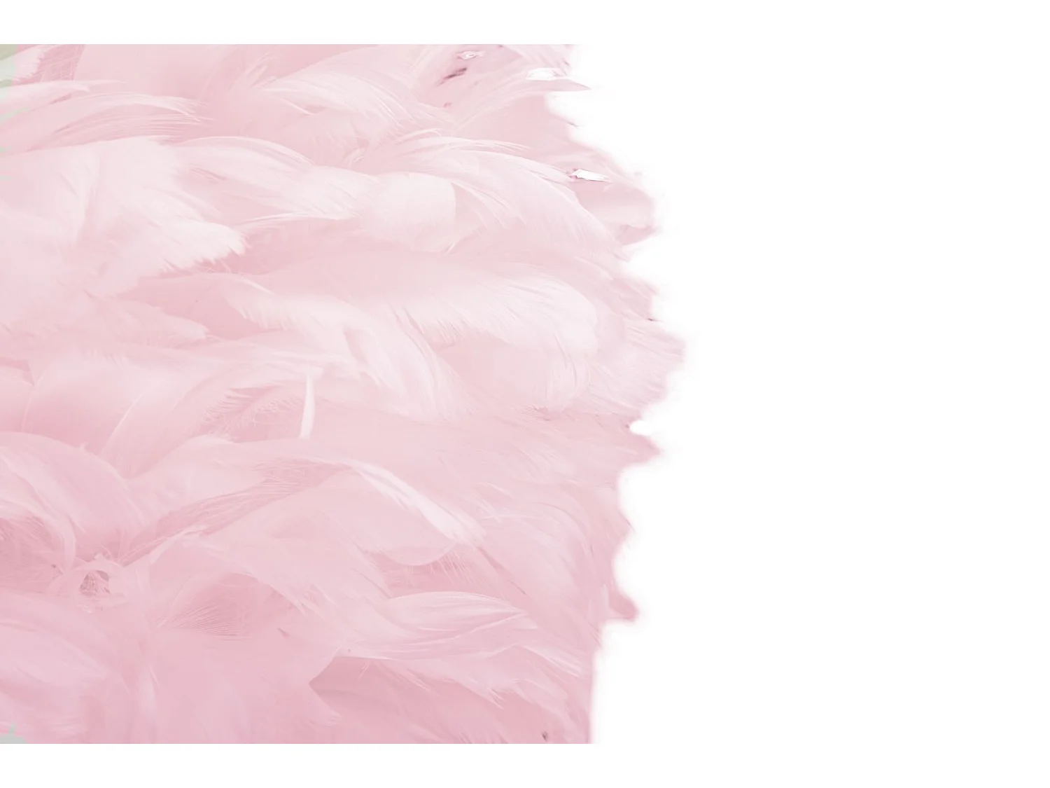 Lampe à Poser Imitation Plume "Slim" 63cm Or & Rose