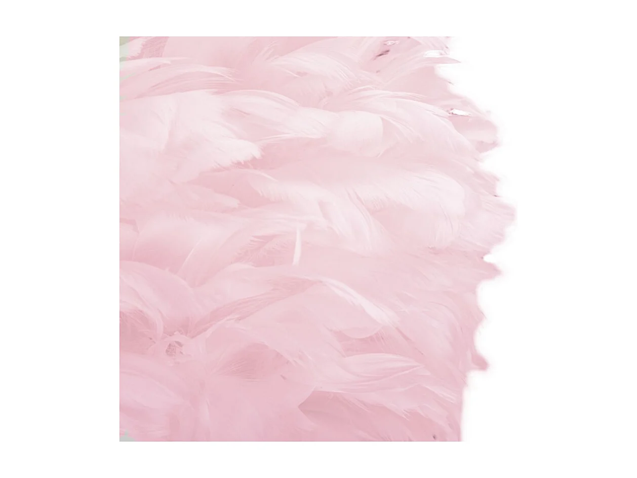 Lampe à Poser Imitation Plume "Slim" 63cm Or & Rose