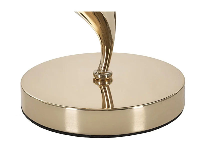 Lampe à Poser Imitation Plume "Slim" 63cm Or & Rose