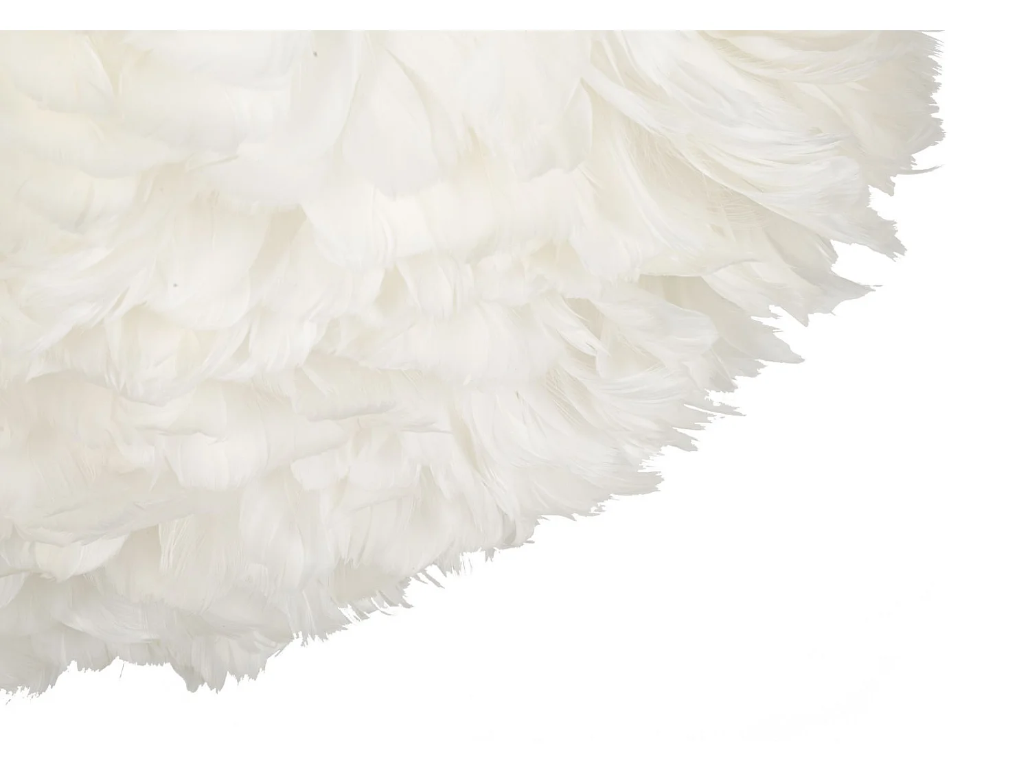 Lampe Suspension Déco "Imitation Plume" 60cm Blanc