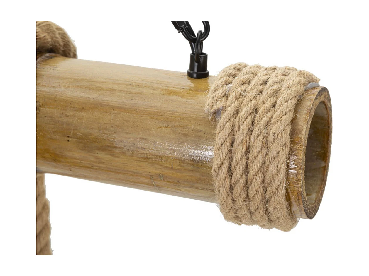 Lampe Suspension en Bambou "Rope" 80cm Naturel