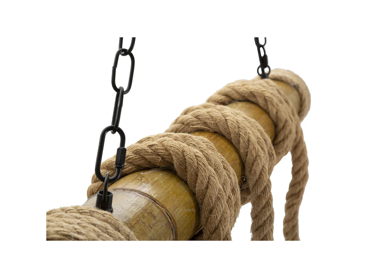 Pendelleuchte aus Bambus und Seil Bamboo