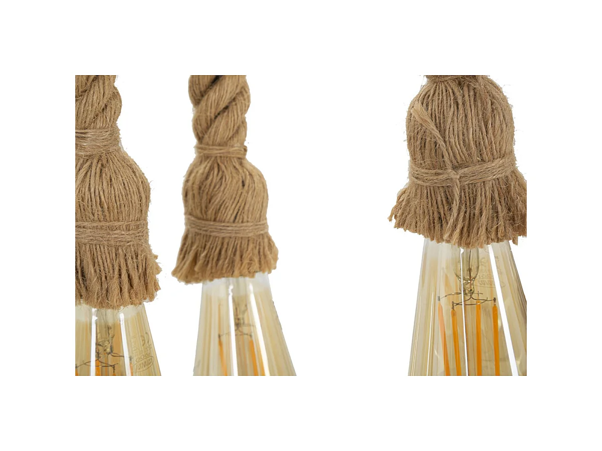 Pendelleuchte aus Bambus und Seil Bamboo