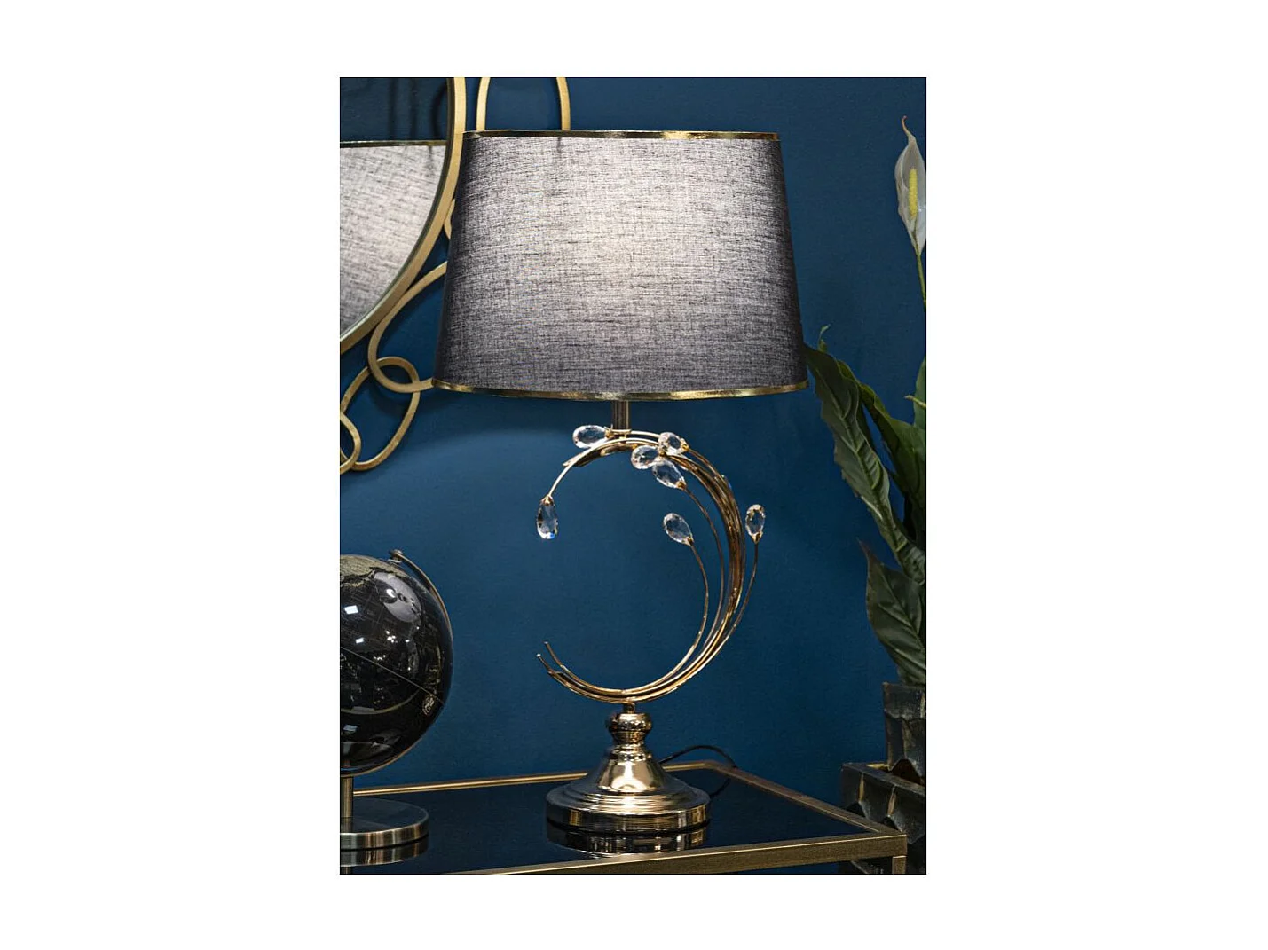 Lampe à Poser Design en Métal "Bruxelles" 65cm Or