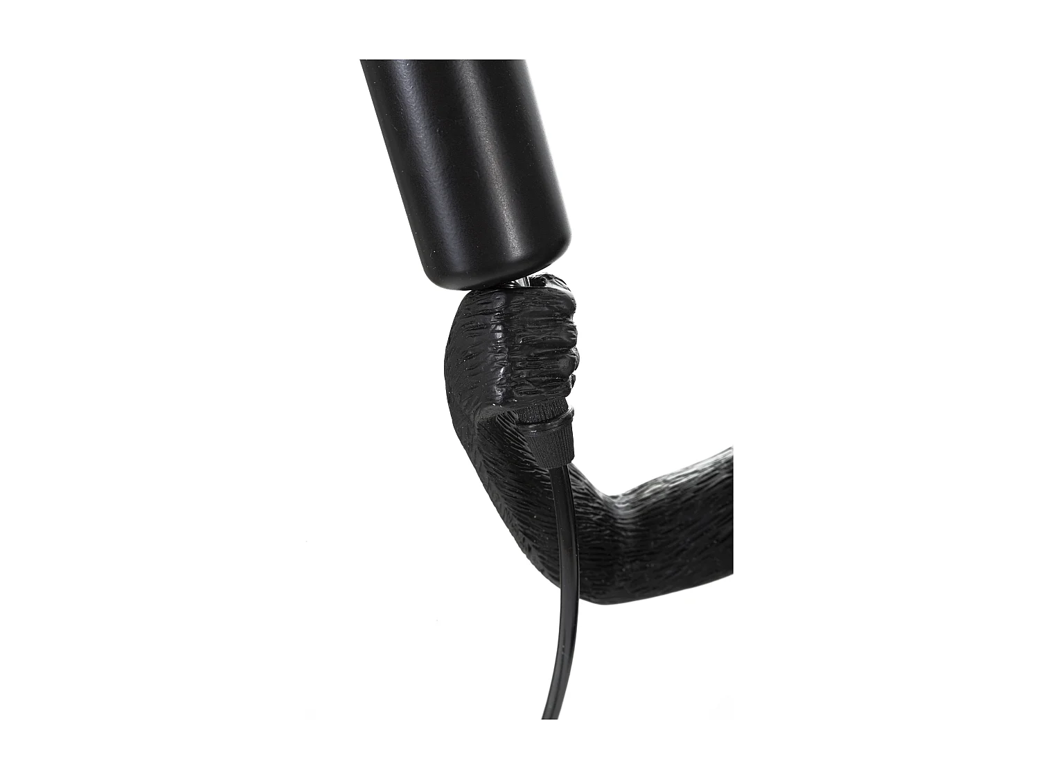 Lampada da tavolo in resina nera cm Ø 26x 34x 57