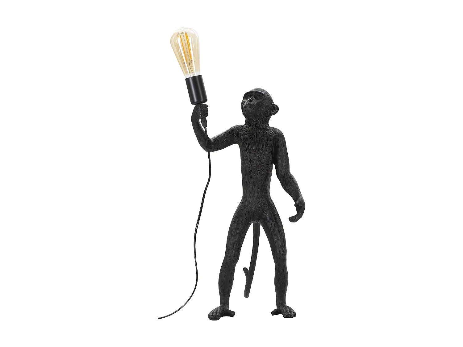 Lampe à Poser en Résine "Singe" 55cm Noir