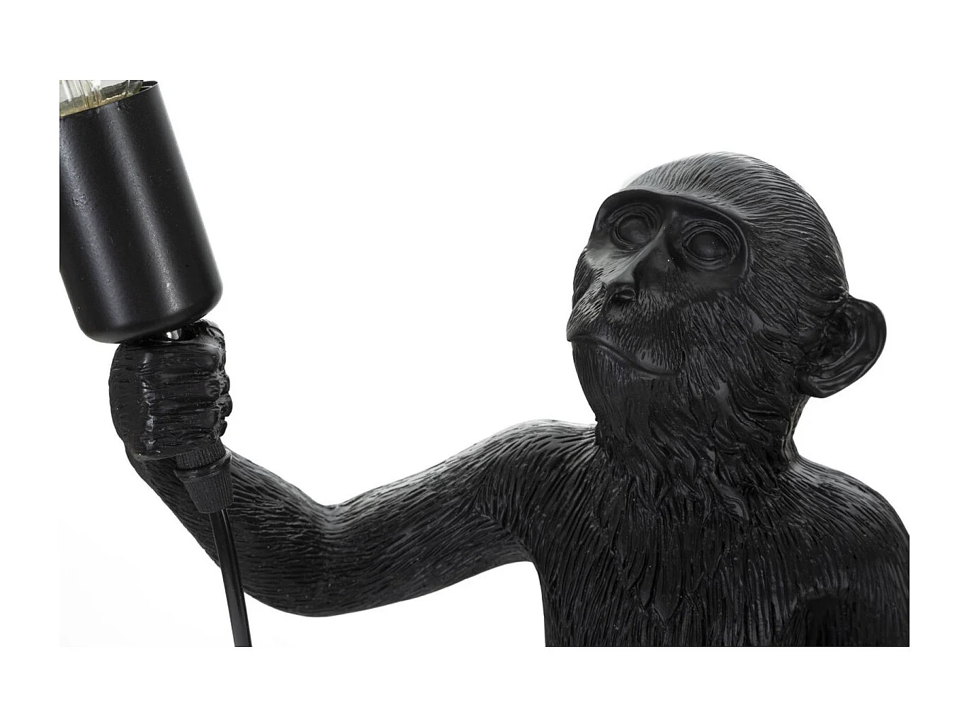 Lampe à Poser en Résine "Singe" 55cm Noir
