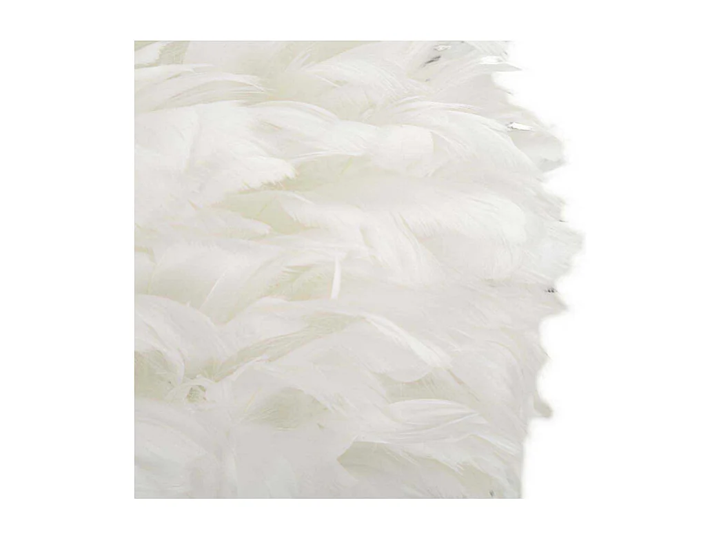 Lampe à Poser Imitation Plume "Slim" 63cm Or & Blanc