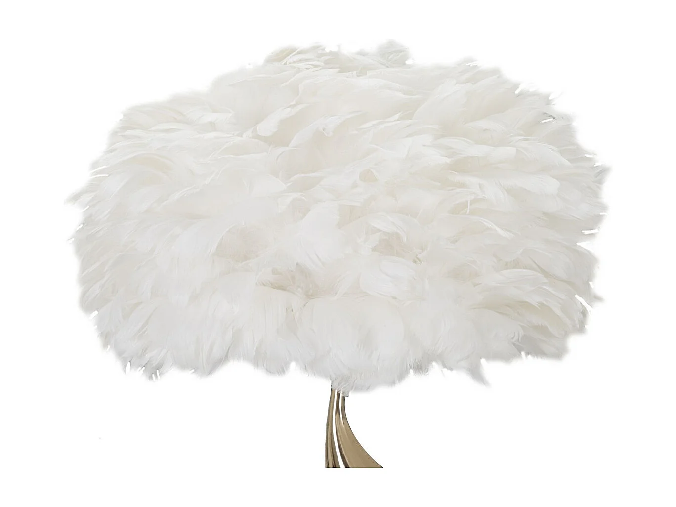 Tafellamp met witte veren cm Ø 40x63