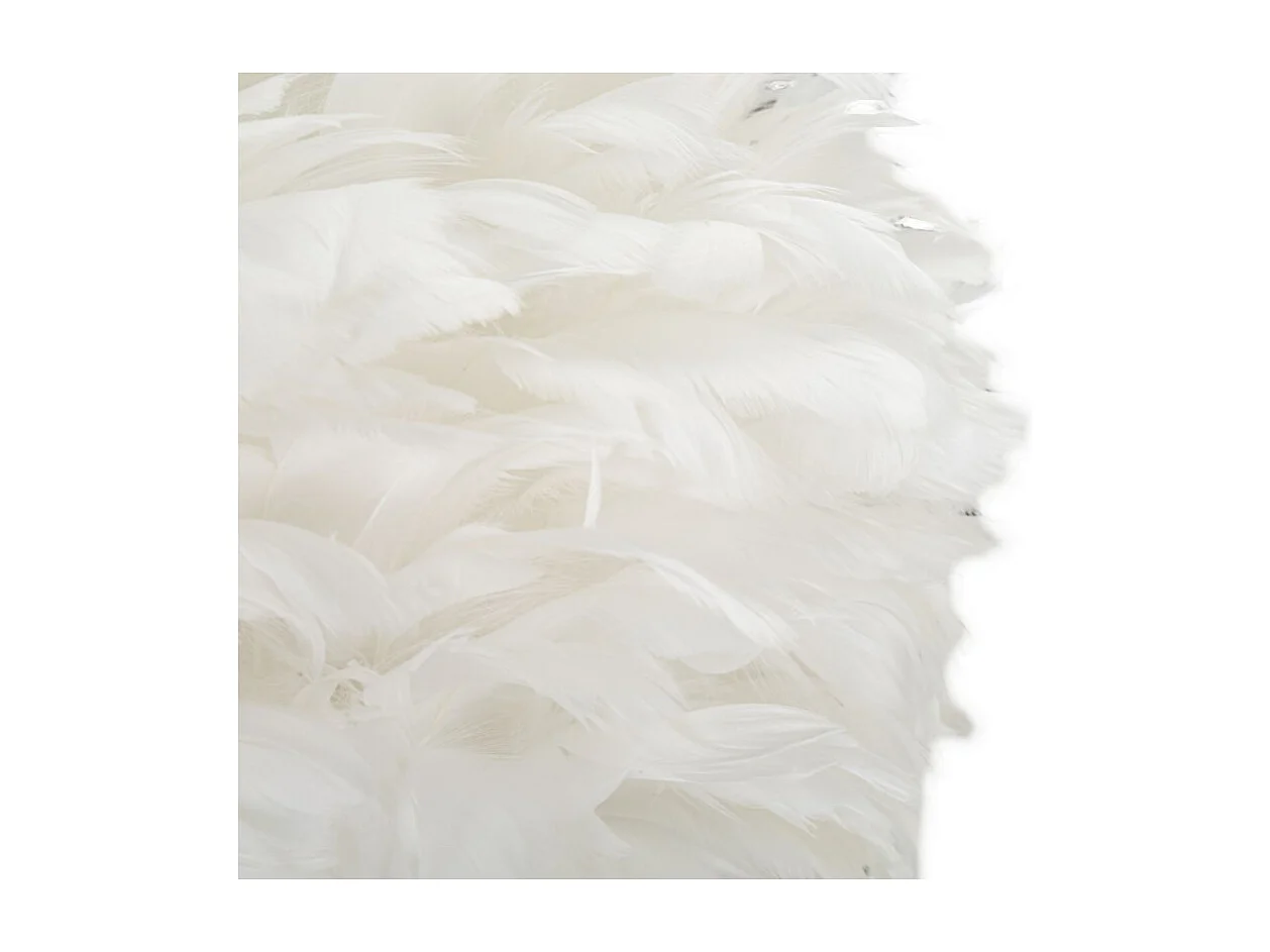 Tafellamp met witte veren cm Ø 40x63