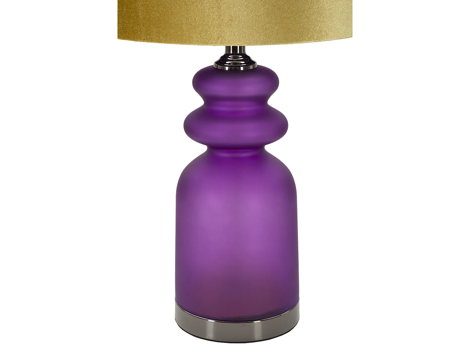 Lampe à Poser en Verre "Milva Two" 57cm Violet & Or