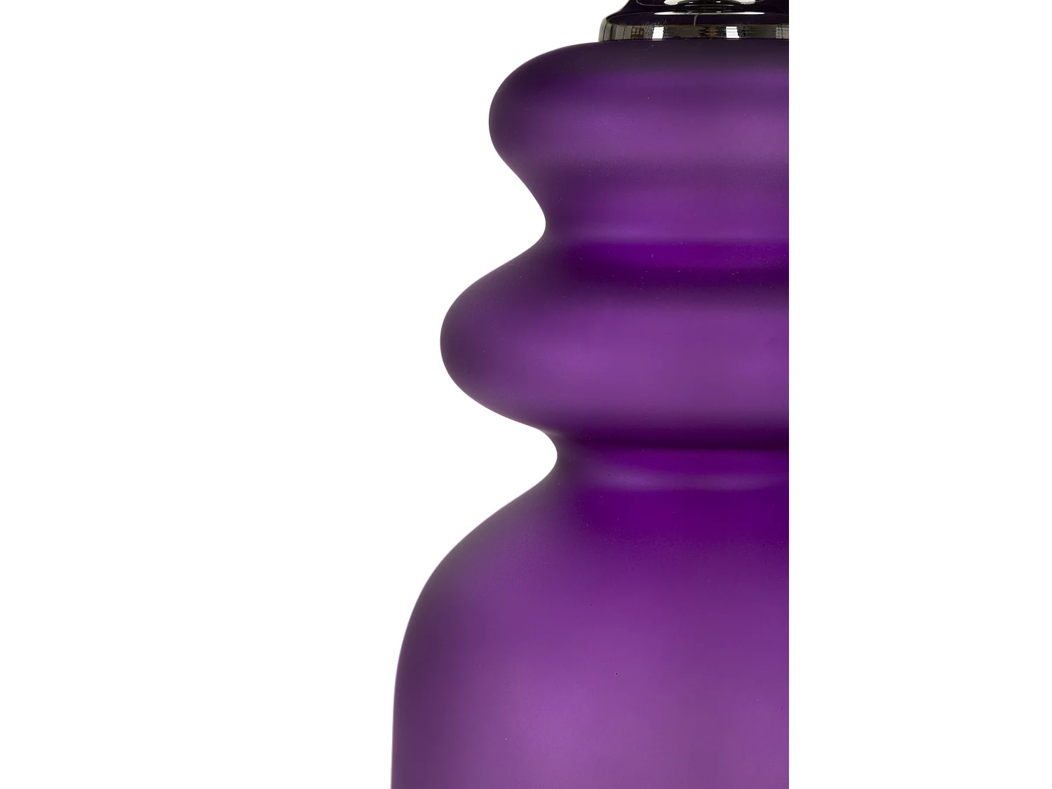 Lampe à Poser en Verre "Milva Two" 57cm Violet & Or