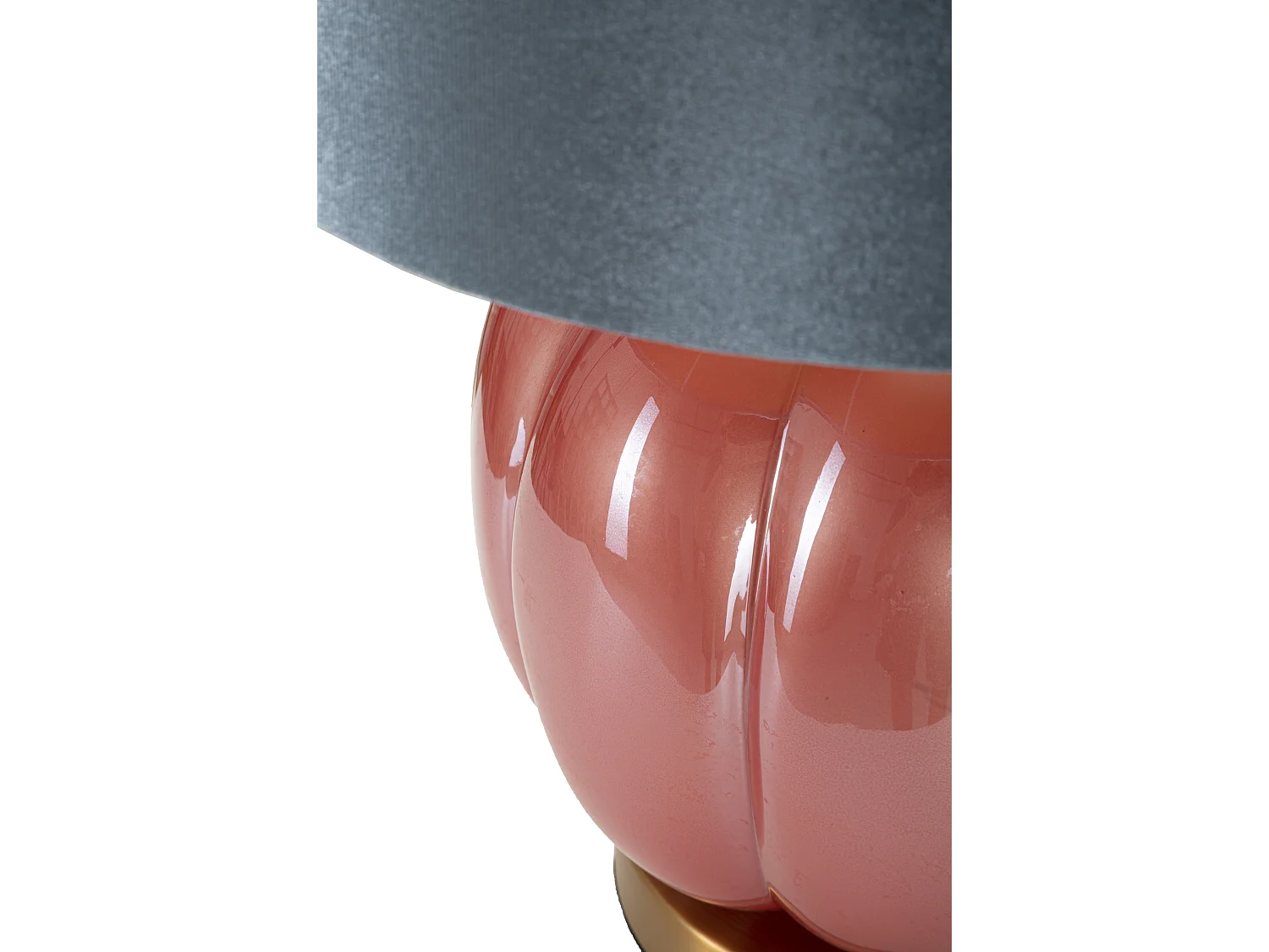 Lampe à Poser en Verre "Helene Ball" 50cm Rouge & Bleu