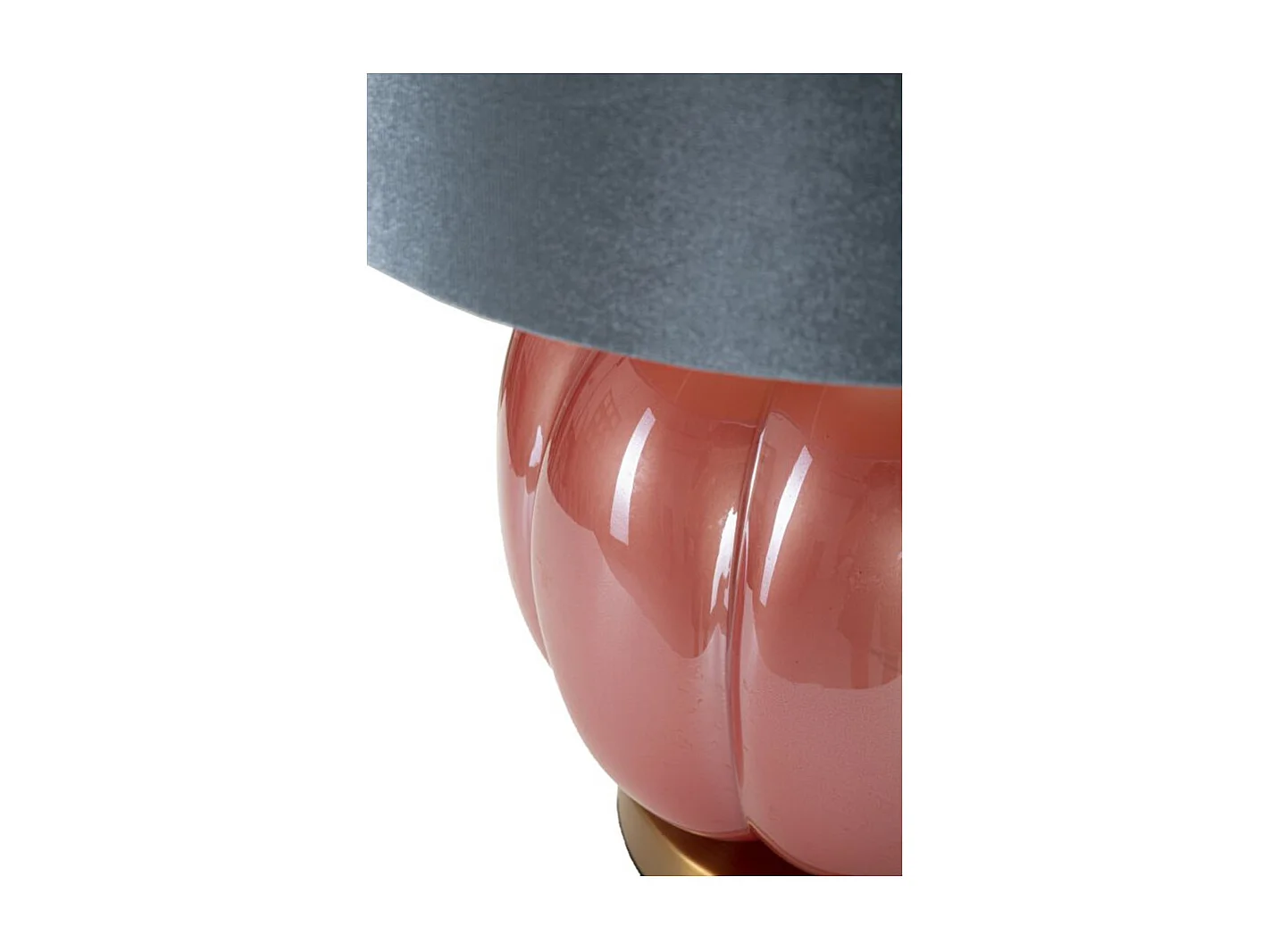 Lampe à Poser en Verre "Helene Ball" 50cm Rouge & Bleu