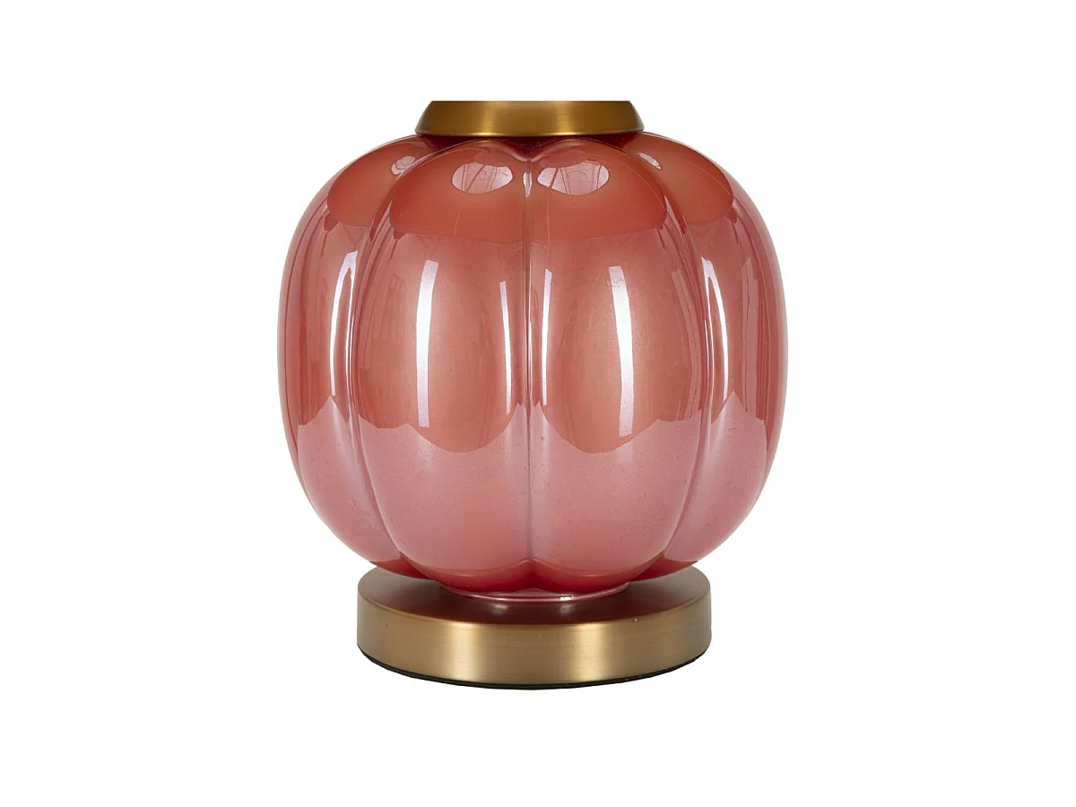 Lampe à Poser en Verre "Helene Ball" 50cm Rouge & Bleu