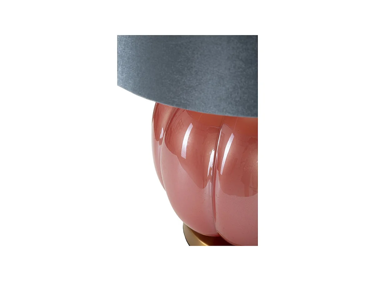Lampe à Poser en Verre "Helene Ball" 50cm Rouge & Bleu