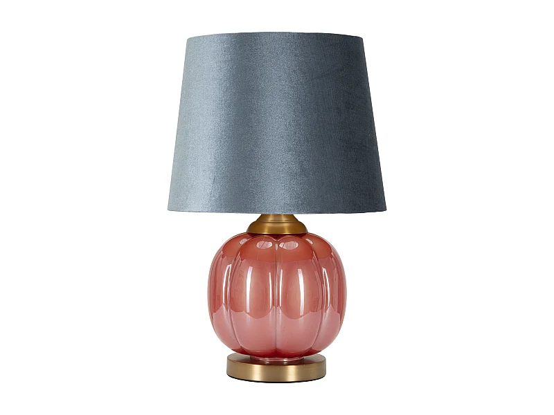 Lampe à Poser en Verre "Helene Ball" 50cm Rouge & Bleu