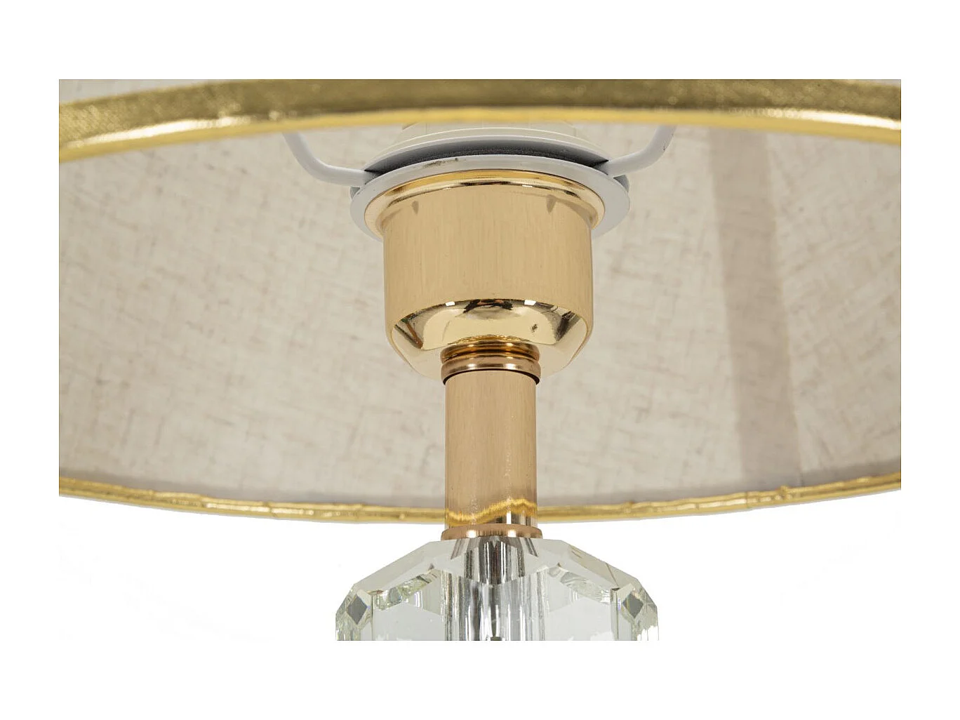 Lampe à Poser Design en Verre "Praga" 52cm Or