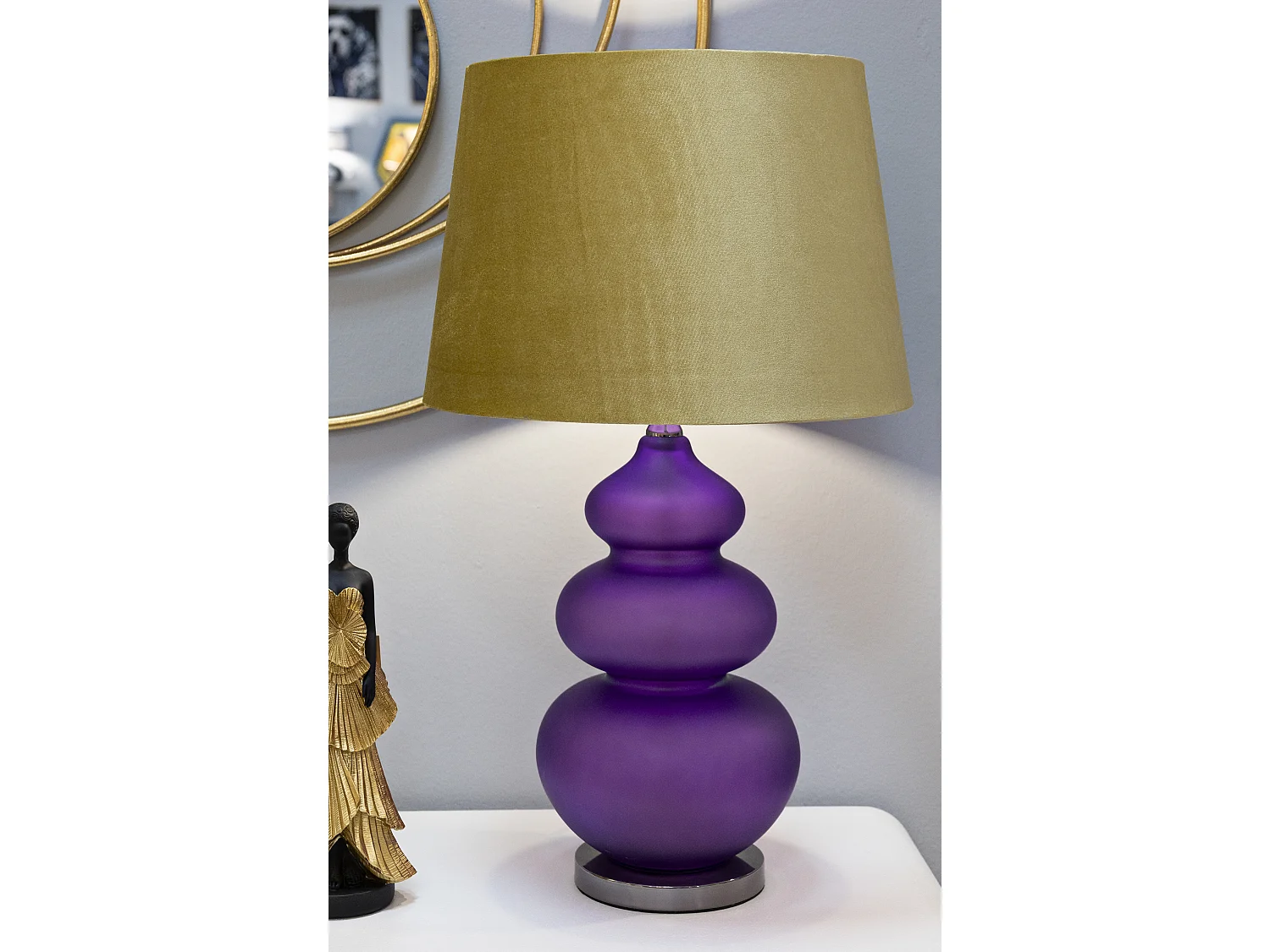 Lampada da tavolo in vetro cm Ø 40x70