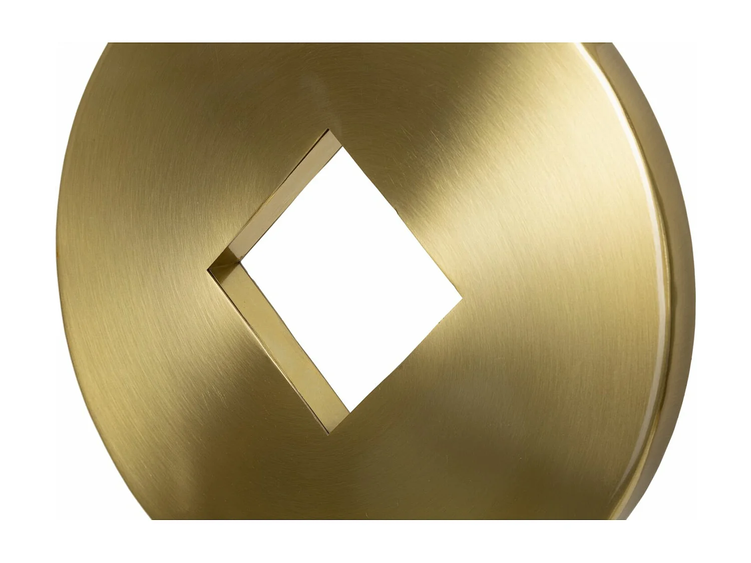 Lampe à Poser en Métal "Coin" 53cm Or & Blanc