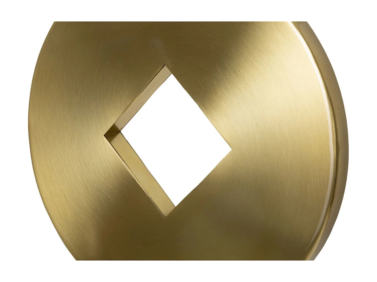 Lampe à Poser en Métal "Coin" 53cm Or & Blanc