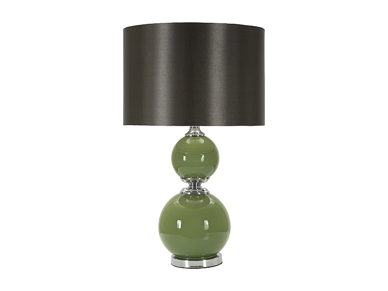 Lampe à Poser en Verre "Eva Two" 65cm Vert & Noir