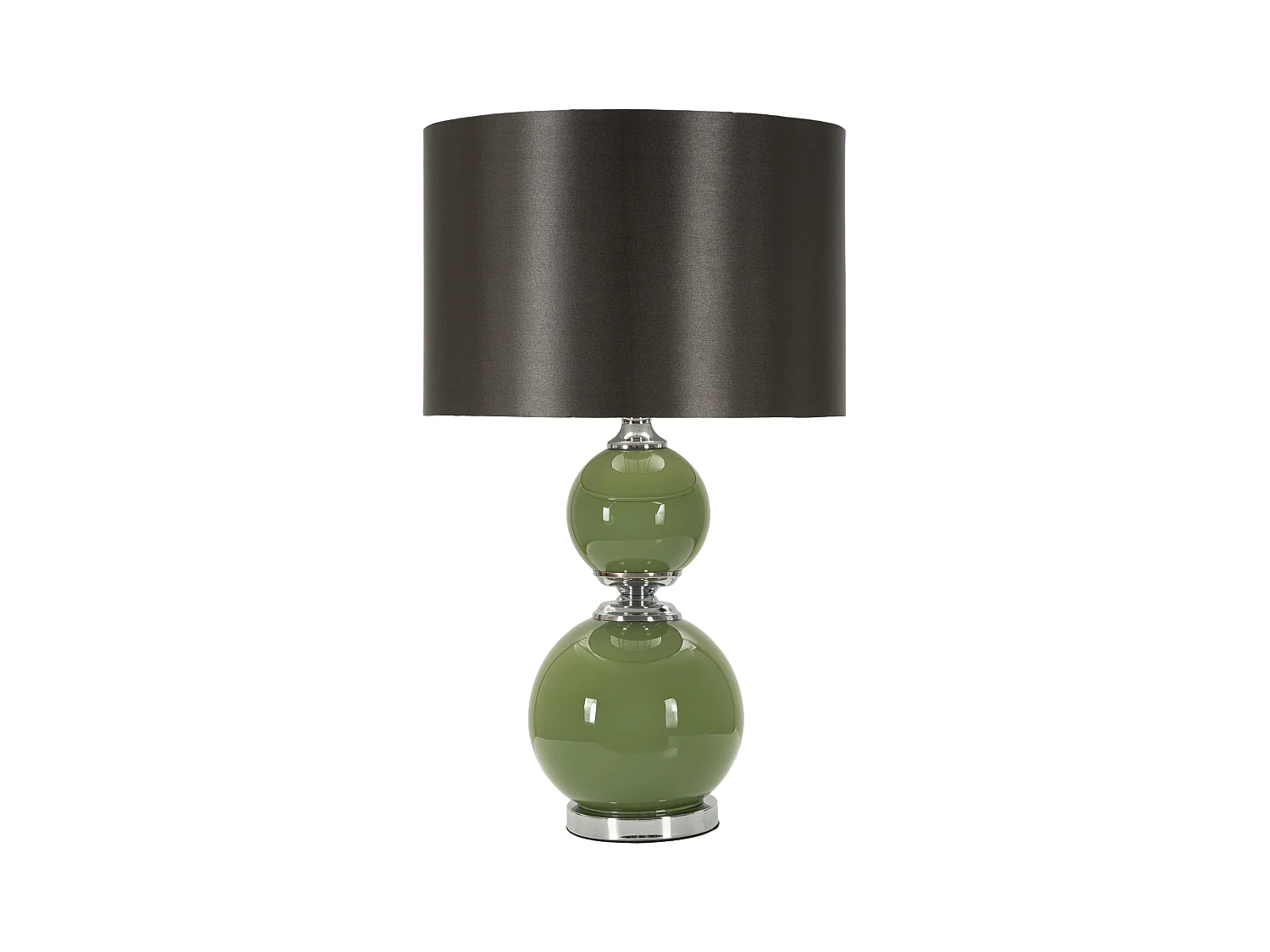 Lampe à Poser en Verre "Eva Two" 65cm Vert & Noir