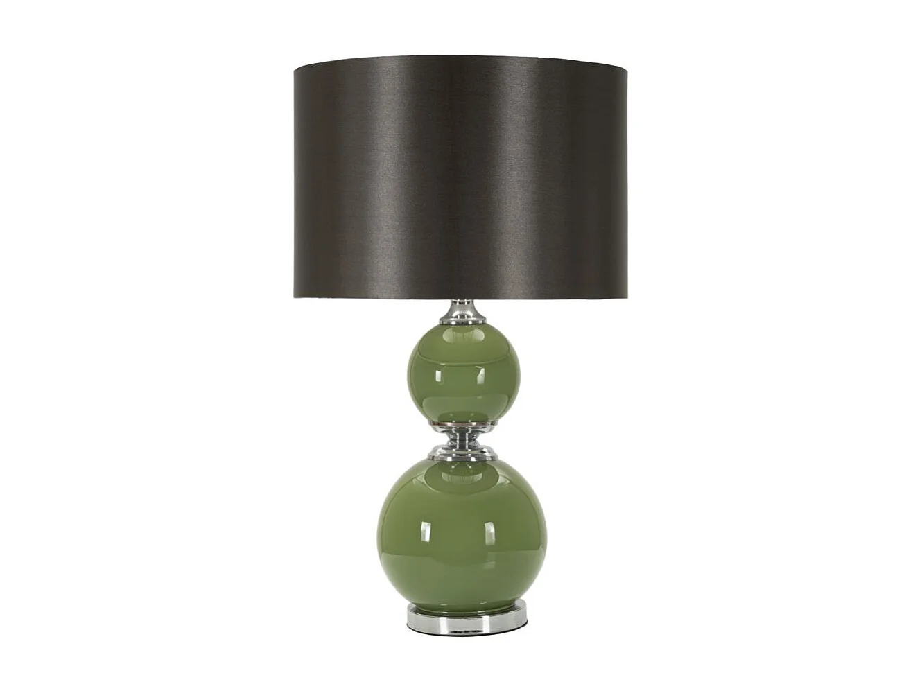 Lampe à Poser en Verre "Eva Two" 65cm Vert & Noir