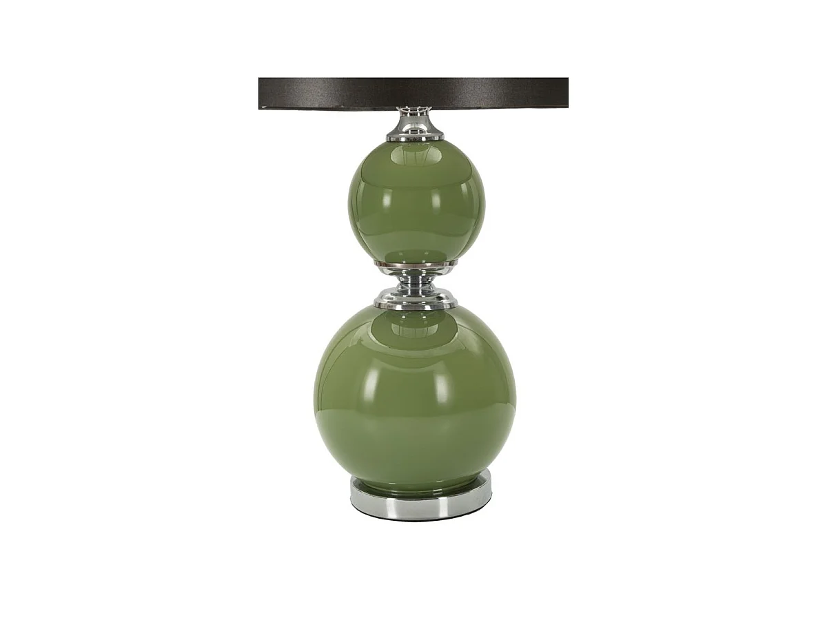 Lampe à Poser en Verre "Eva Two" 65cm Vert & Noir