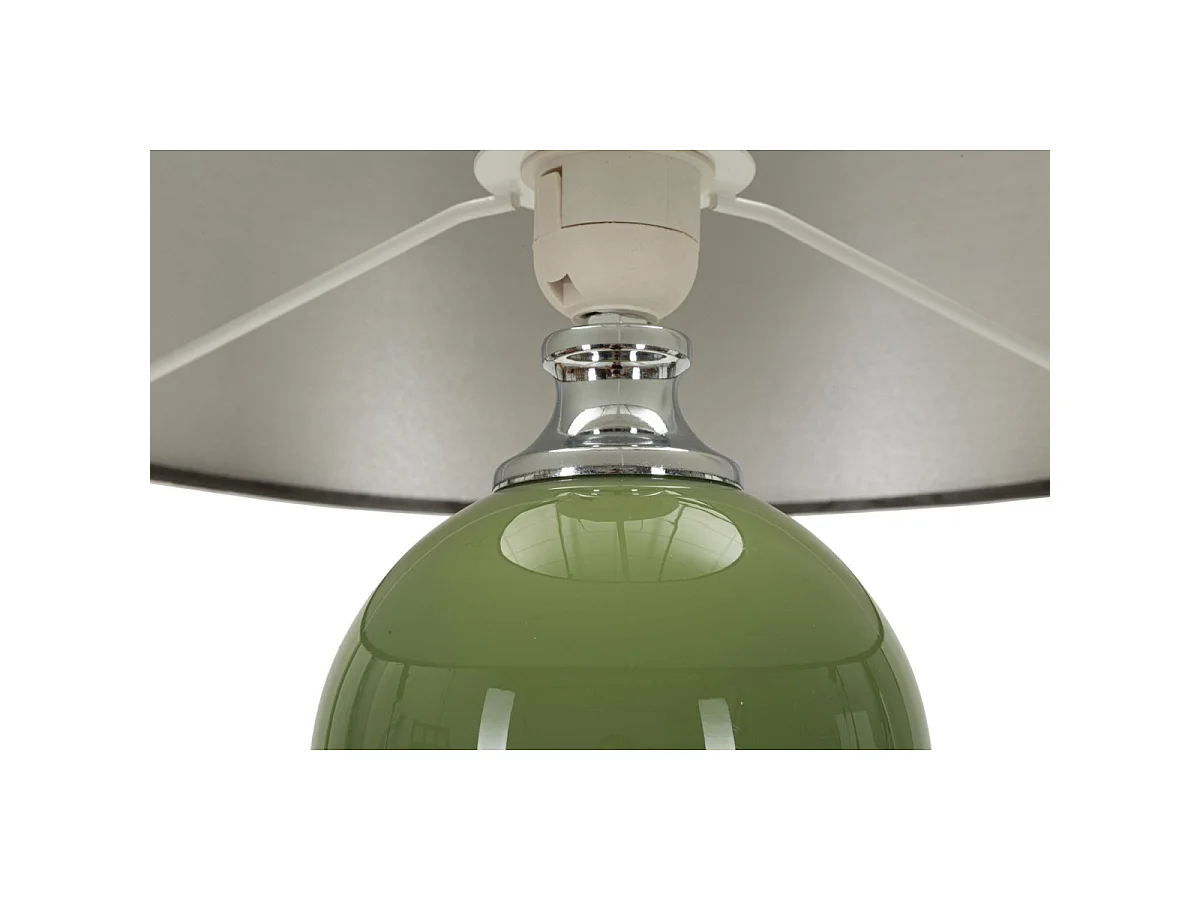 Lampe à Poser en Verre "Eva Two" 65cm Vert & Noir