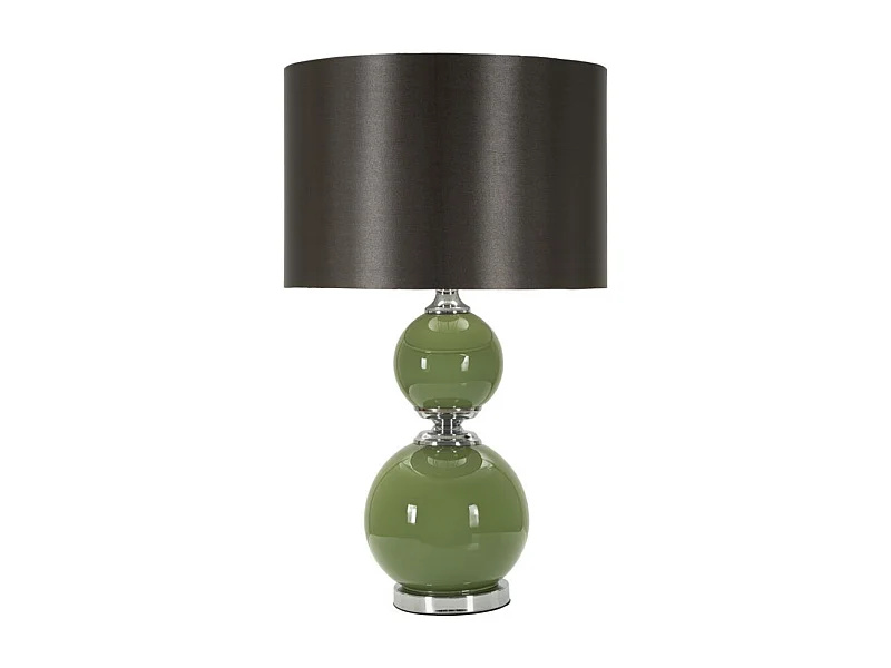 Lampe à Poser en Verre "Eva Two" 65cm Vert & Noir